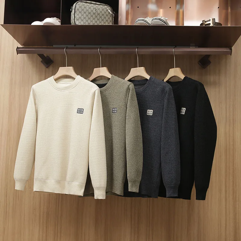 Удобный мужской вязаный свитер из вельвета с круглым вырезом, на флисовой подкладке, утепленный, модный, теплый, зимний, цветной
Удобный мужской вязаный свитер из вельвета с круглым вырезом, на флисовой подкладке, утепленный, модный, теплый, зимний, цветной