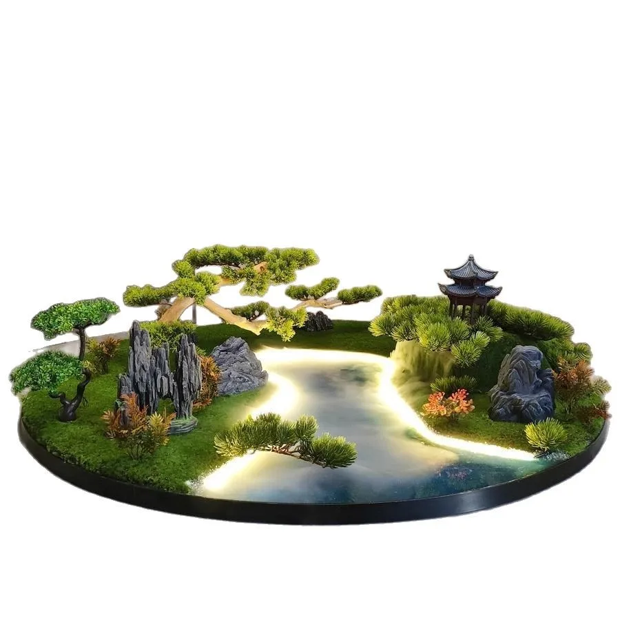 Remote control, round table, table setting, decoration, running water, turntable, vase, spray, bonsai flowers
Remote control, round table, table setting, decoration, running water, turntable, vase, spray, bonsai flowers