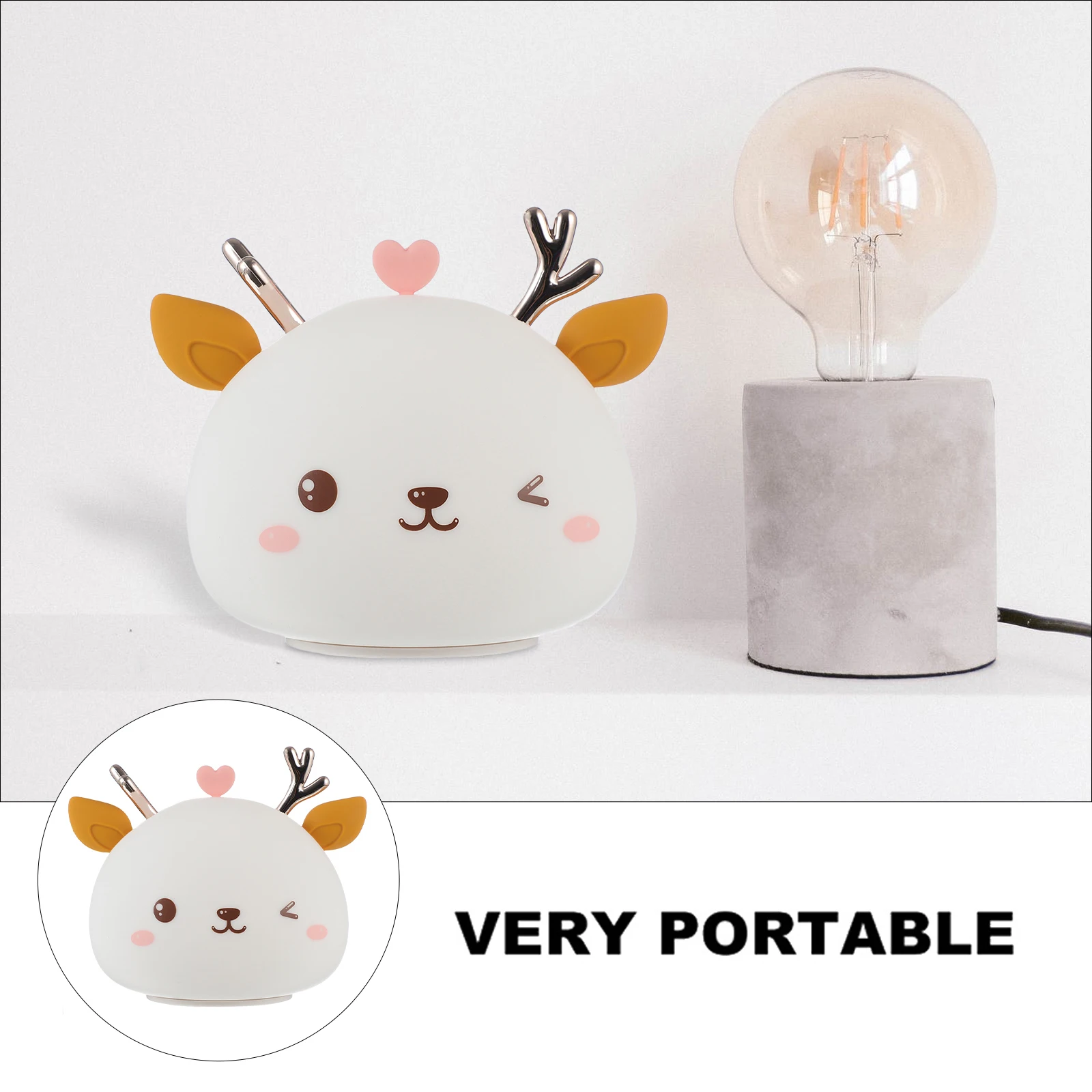 Silicone Night Animal Lamp Silicone Nightlight Children Chargeable Kids Portable Gift Small Night Light
Silicone Night Animal Lamp Silicone Nightlight Children Chargeable Kids Portable Gift Small Night Light