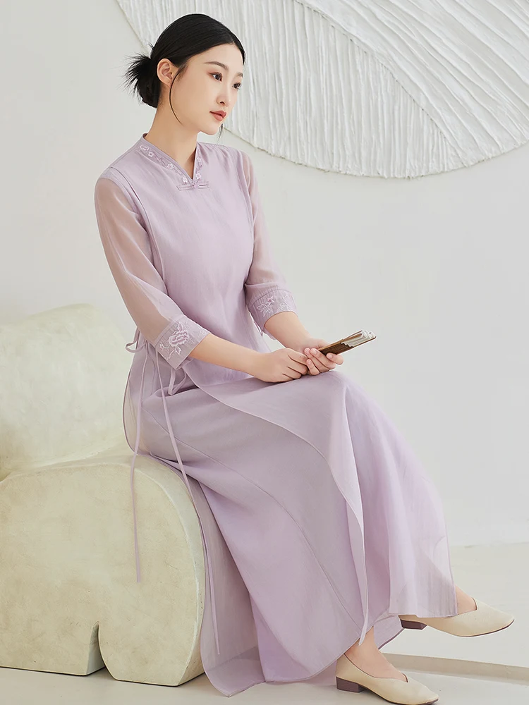 New Chinese Sle Republic Era Retro Improved Dr Women's Zen Sle Summer Tea Clothing Long Sve Pure Color Da...
New Chinese Sle Republic Era Retro Improved Dr Women's Zen Sle Summer Tea Clothing Long Sve Pure Color Da...