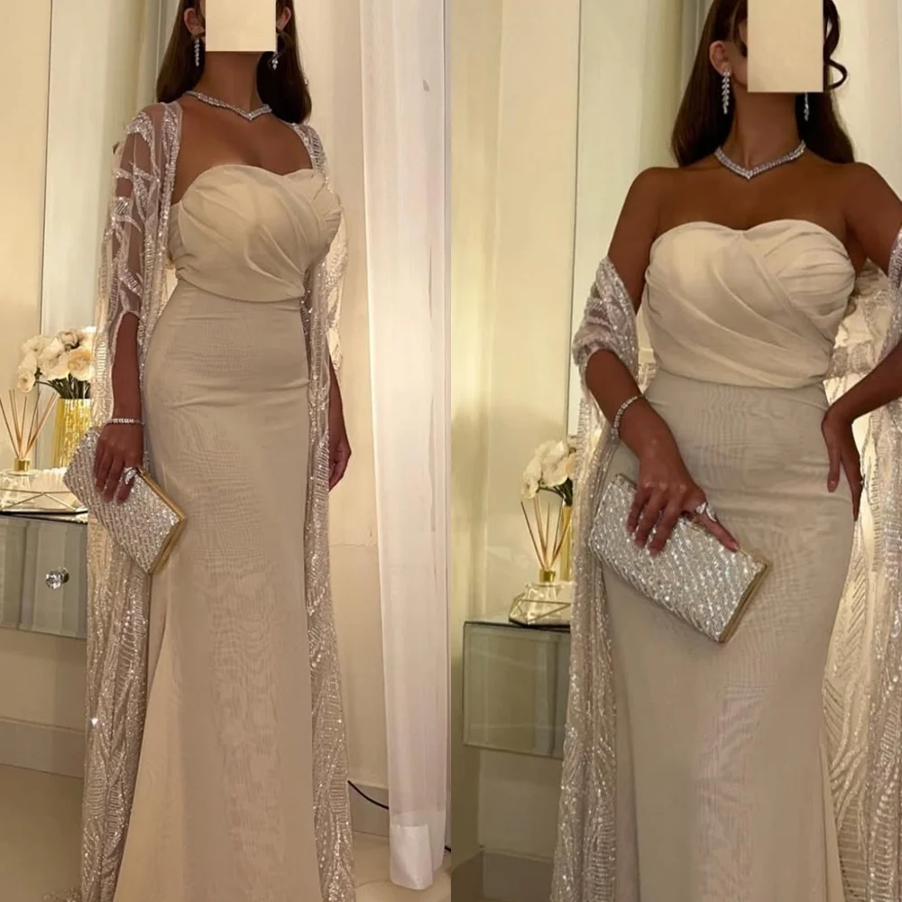 Customized Exquisite Strapless Shawl Evening Dress High Quality Chiffon Prom Dresses Temperament Chapel Train Party Gowns
Customized Exquisite Strapless Shawl Evening Dress High Quality Chiffon Prom Dresses Temperament Chapel Train Party Gowns