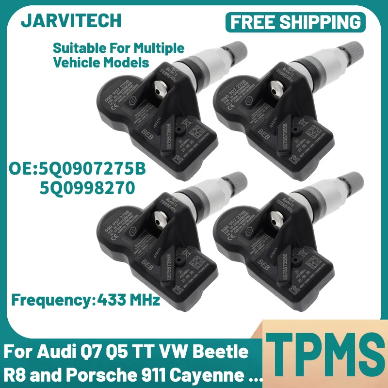 Tire Pressure Sensor 5Q0907275B TPMS For VW Crafter 2 Tiguan 2 For Audi A3 Q5 Q7 Kodiaq VW Passat Beetle Porsche 911 Cayenne
Tire Pressure Sensor 5Q0907275B TPMS For VW Crafter 2 Tiguan 2 For Audi A3 Q5 Q7 Kodiaq VW Passat Beetle Porsche 911 Cayenne