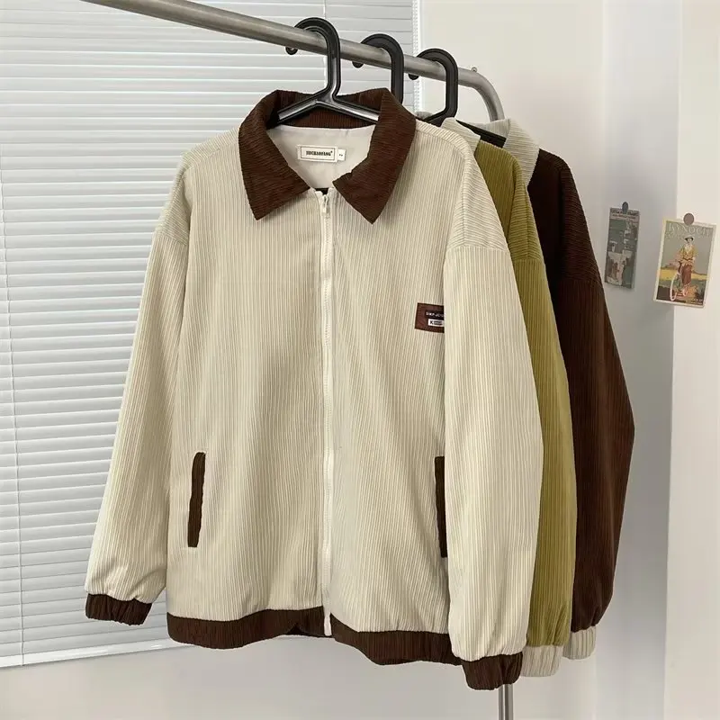 Men's Oversize Baseball Collar Jaet Autumn Winter Casual Comfortable Loose Fit Corduroy Outerwear Long Sve Youth Faion
Men's Oversize Baseball Collar Jaet Autumn Winter Casual Comfortable Loose Fit Corduroy Outerwear Long Sve Youth Faion