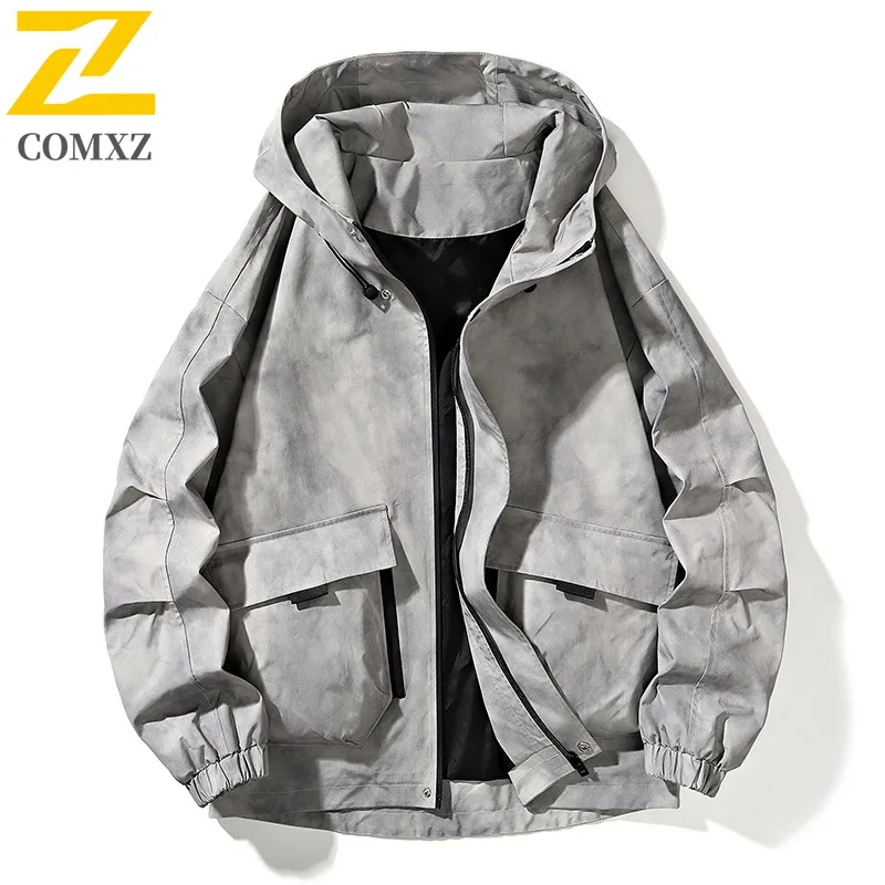 COMXZ 2025 Мужская куртка для пешего туризма, путешествий, кемпинга, ветрозащитная рабочая одежда, куртки, грязный серый, повседневная уличная одежда, модное пальто с капюшоном, осень
COMXZ 2025 Мужская куртка для пешего туризма, путешествий, кемпинга, ветрозащитная рабочая одежда, куртки, грязный серый, повседневная уличная одежда, модное пальто с капюшоном, осень