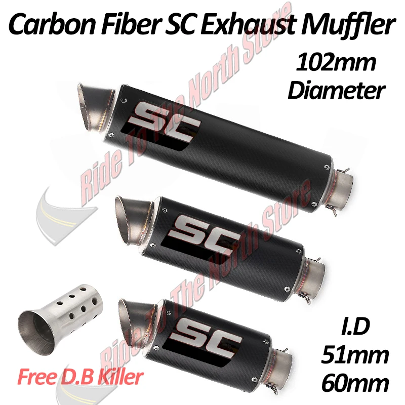 Lengthen Universal SC Exhaust Pipe Muffler Escape For Suzuki Honda Kawasaki Yamaha Bmw Etc Motocycle Tail Pipe 51mm 60mm Inlet
Lengthen Universal SC Exhaust Pipe Muffler Escape For Suzuki Honda Kawasaki Yamaha Bmw Etc Motocycle Tail Pipe 51mm 60mm Inlet