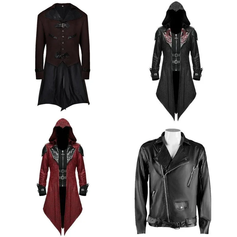 New Medieval Halloween Vintage Patchwork Jacket Men's Gothic Dark Costume Stage Performance Cosplay Clothes Dark Style
New Medieval Halloween Vintage Patchwork Jacket Men's Gothic Dark Costume Stage Performance Cosplay Clothes Dark Style