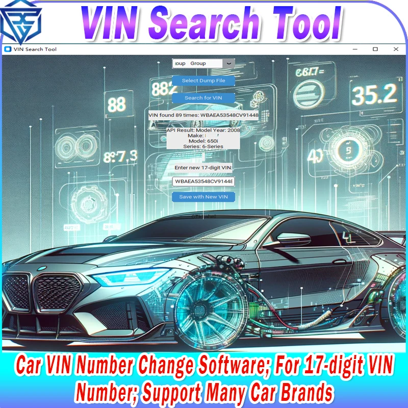 VIN Search Tool ECU Chip Tuning File Car VIN Number Change Software for Ford for Hyundai for Peugeot for Suzuki...More Car Brand
VIN Search Tool ECU Chip Tuning File Car VIN Number Change Software for Ford for Hyundai for Peugeot for Suzuki...More Car Brand