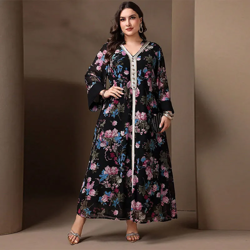 Kyp1254 Muslim Chiffon Large Size Dress Fashion Big Swing Robe Muslim Long Dress Robe Abaya Ramadan Dubai Luxury Islam Elegant
Kyp1254 Muslim Chiffon Large Size Dress Fashion Big Swing Robe Muslim Long Dress Robe Abaya Ramadan Dubai Luxury Islam Elegant