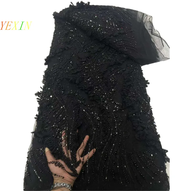 Элитная кружевная ткань ручной работы с бисером для свадебных платьев класса люкс, элегантный французский нигерийский тюль с пайетками и вышивкой, 5 ярдов
Элитная кружевная ткань ручной работы с бисером для свадебных платьев класса люкс, элегантный французский нигерийский тюль с пайетками и вышивкой, 5 ярдов