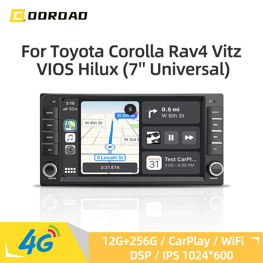 7 "Универсальный Android 14.0 CarPlay GPS-навигатор 4G WiFi Bluetooth RDS автомобильный радиоприемник для Toyota Rav4 Corolla Vitz VIOS Hilux Terios
7 "Универсальный Android 14.0 CarPlay GPS-навигатор 4G WiFi Bluetooth RDS автомобильный радиоприемник для Toyota Rav4 Corolla Vitz VIOS Hilux Terios