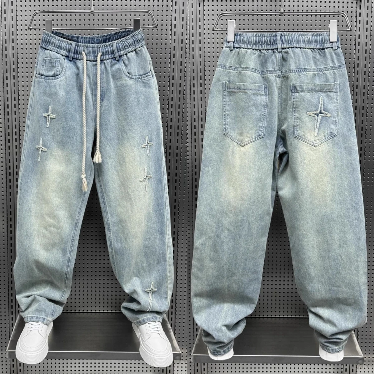 Мужские джинсы в стиле ретро, прямые, тонкие, свободные, широкие, в пол, модные, повседневные
Мужские джинсы в стиле ретро, прямые, тонкие, свободные, широкие, в пол, модные, повседневные