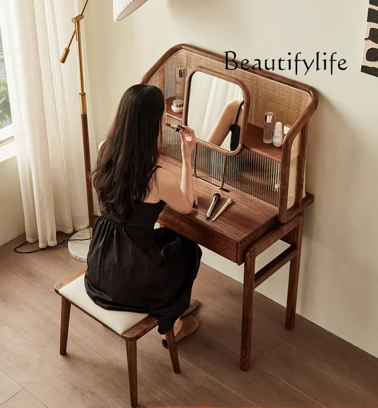 Whole house furniture North American Solid Wood Dresser Modern Simple Small Apartment Makeup Table
Whole house furniture North American Solid Wood Dresser Modern Simple Small Apartment Makeup Table