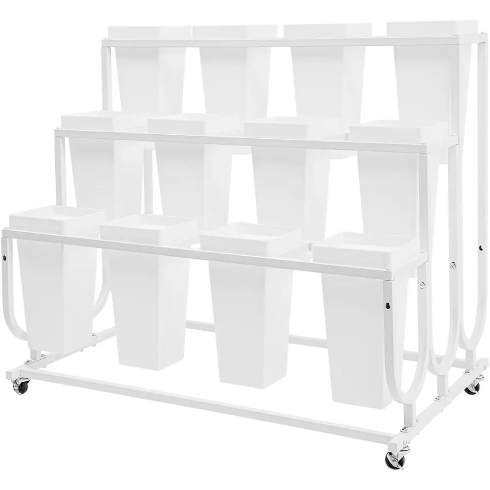 3-Tier Rotating Metal Plant Stand with 12 Buckets, Suitable for Indoor or Outdoor Use, Ideal for Garden and Wedding Decor (White
3-Tier Rotating Metal Plant Stand with 12 Buckets, Suitable for Indoor or Outdoor Use, Ideal for Garden and Wedding Decor (White