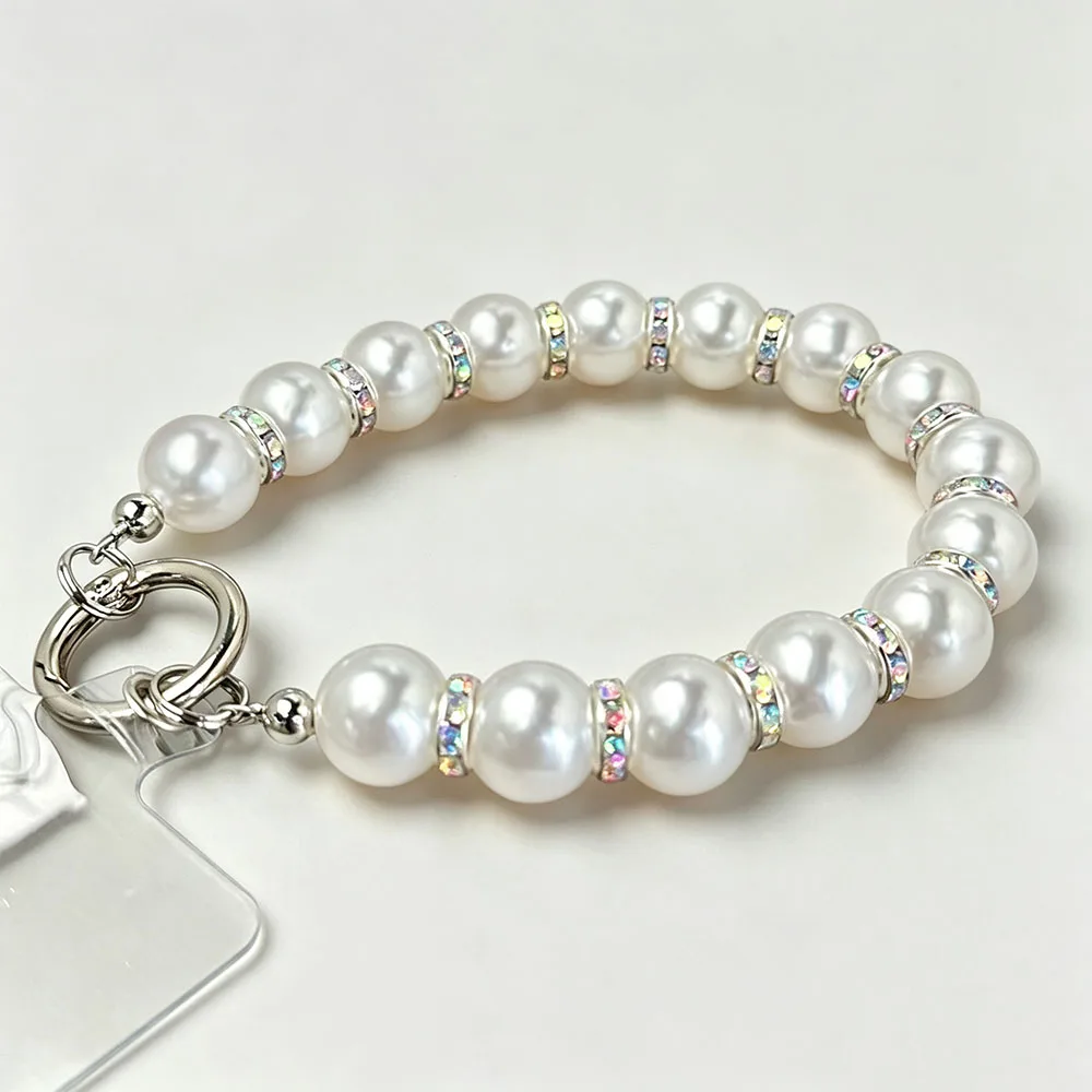 Bling Imitation Pearl & Rhinestone Phone Wrist Chain Handmade Beaded Lanyard Short Bracelet Design Straps for Smartphone Case
Bling Imitation Pearl & Rhinestone Phone Wrist Chain Handmade Beaded Lanyard Short Bracelet Design Straps for Smartphone Case