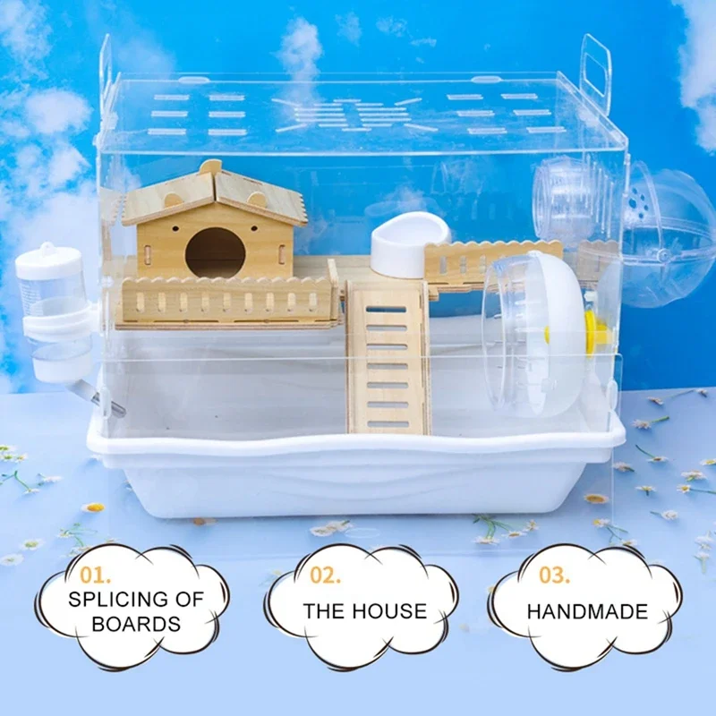 Hamster Habitat Décor Wooden Double-Layer Platform with Ladder Durable Pet Toy for Gerbil Guinea Pig and Small Animals
Hamster Habitat Décor Wooden Double-Layer Platform with Ladder Durable Pet Toy for Gerbil Guinea Pig and Small Animals