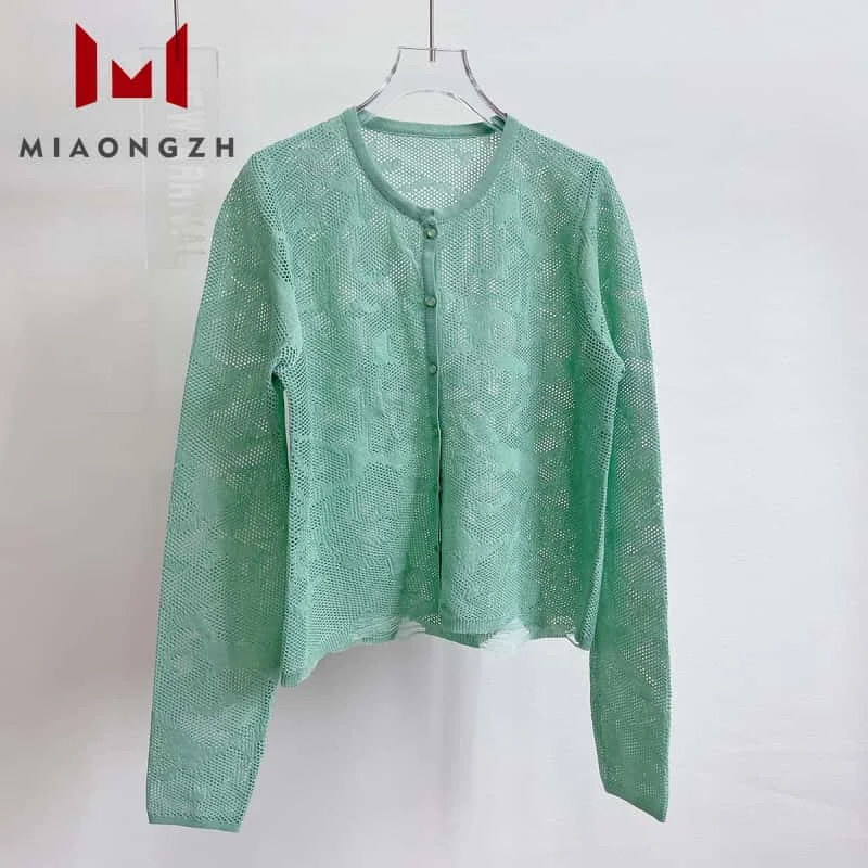 Summer New Knitted Hollow Out Cardigan For Women Tops O Neck Long Sleeve Fashion Loose Coats Ladies Knitwears Streetwear Clothes
Summer New Knitted Hollow Out Cardigan For Women Tops O Neck Long Sleeve Fashion Loose Coats Ladies Knitwears Streetwear Clothes