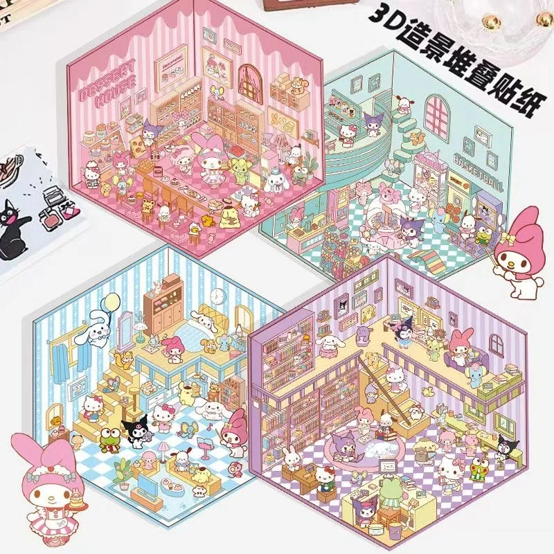 5 компл., 3d наклейки с героями мультфильмов «Hello Kitty», «сделай сам», трехмерная сцена в кабине, укладка, наклейка для ручного счета, детские игрушки
5 компл., 3d наклейки с героями мультфильмов «Hello Kitty», «сделай сам», трехмерная сцена в кабине, укладка, наклейка для ручного счета, детские игрушки