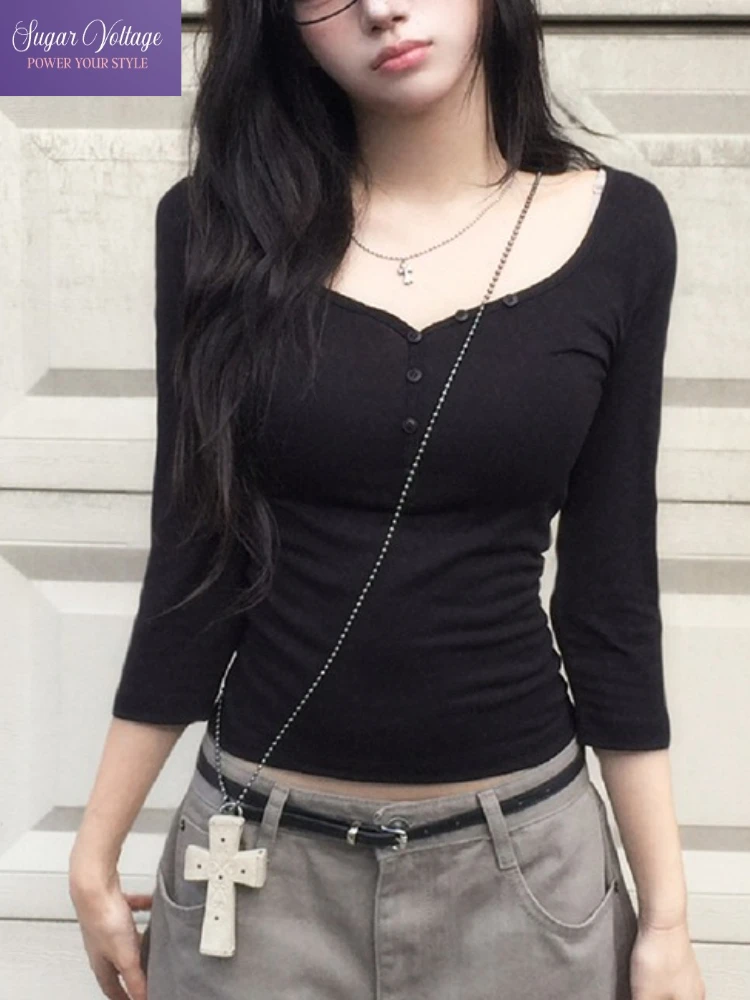 Базовая футболка с v-образным вырезом и рукавами 34, женская однобортная футболка с вырезом в форме сердца, однотонный, повседневный, мягкий, эластичный, трендовый топ
Базовая футболка с v-образным вырезом и рукавами 34, женская однобортная футболка с вырезом в форме сердца, однотонный, повседневный, мягкий, эластичный, трендовый топ