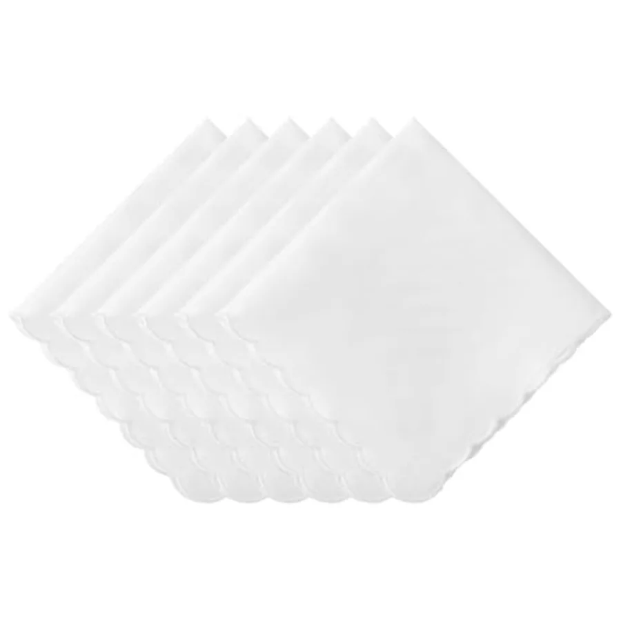 White Handkerchiefs for Women Soft Cotton Women's Handkerchiefs Small Scalloped Ladies Hankies for Embroidery Wedding
White Handkerchiefs for Women Soft Cotton Women's Handkerchiefs Small Scalloped Ladies Hankies for Embroidery Wedding