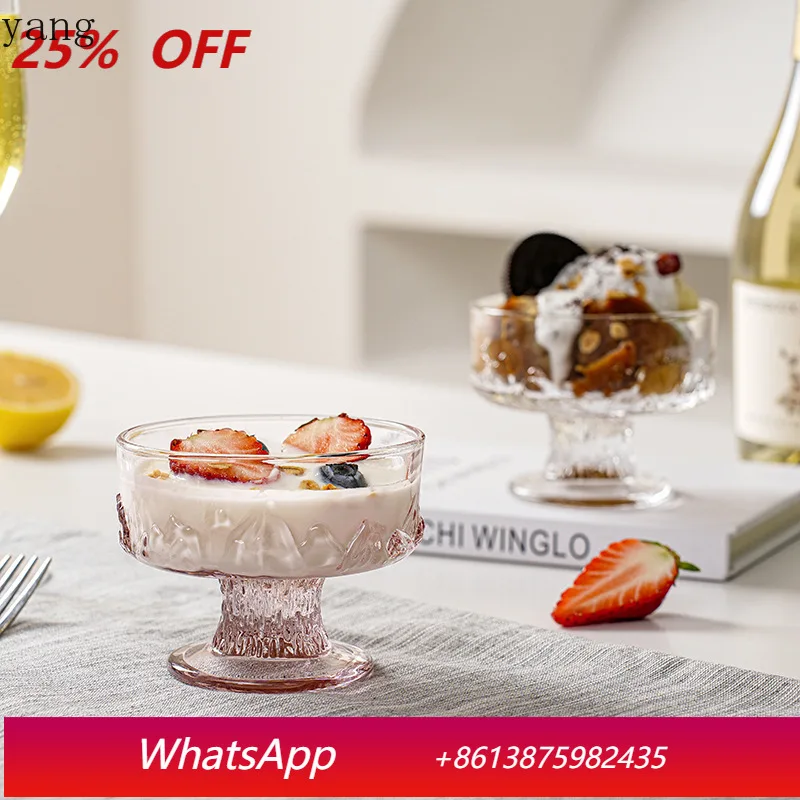 LMM Embossed Ice Cream Bowl, Household Glacier Glass Ice Cream Bowl
LMM Embossed Ice Cream Bowl, Household Glacier Glass Ice Cream Bowl