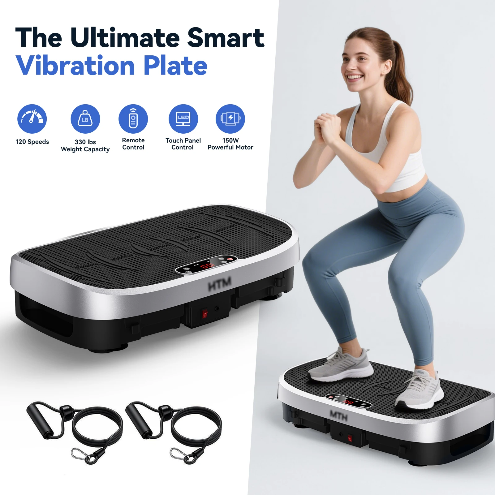 Vibration Plate Exercise Machine Whole Body 120 Levels Silent Non-Slip Workout Power Vibrate Fitness Platform Weight Loss Gym
Vibration Plate Exercise Machine Whole Body 120 Levels Silent Non-Slip Workout Power Vibrate Fitness Platform Weight Loss Gym