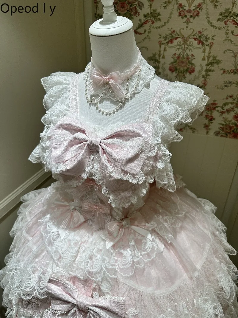 Cute Girl Original Design Light Flower Marriage Lolita Dress Jsk Suspender Dress Summer Sweet Lace Wedding Party Princess Dress
Cute Girl Original Design Light Flower Marriage Lolita Dress Jsk Suspender Dress Summer Sweet Lace Wedding Party Princess Dress