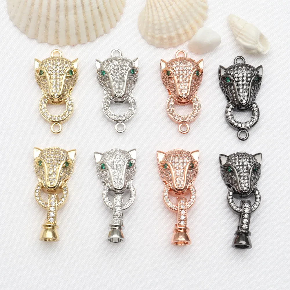 1pcs DIY Jewelry Link Buckle Accessories Micro-set Zirconia Leopard Head Pearl Crystal Bracelet Necklace Materials Wholesales
1pcs DIY Jewelry Link Buckle Accessories Micro-set Zirconia Leopard Head Pearl Crystal Bracelet Necklace Materials Wholesales