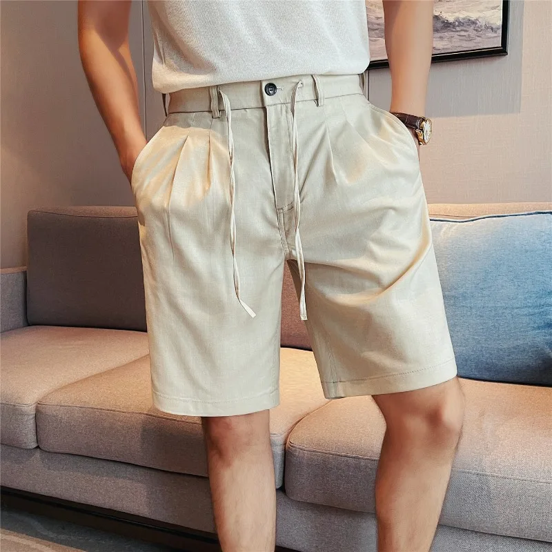 Summer Relaxed Casual Five Quarter Pants Men's Lyocell Linen Shorts Fashion Breathable Versatile Business Social Shorts
Summer Relaxed Casual Five Quarter Pants Men's Lyocell Linen Shorts Fashion Breathable Versatile Business Social Shorts