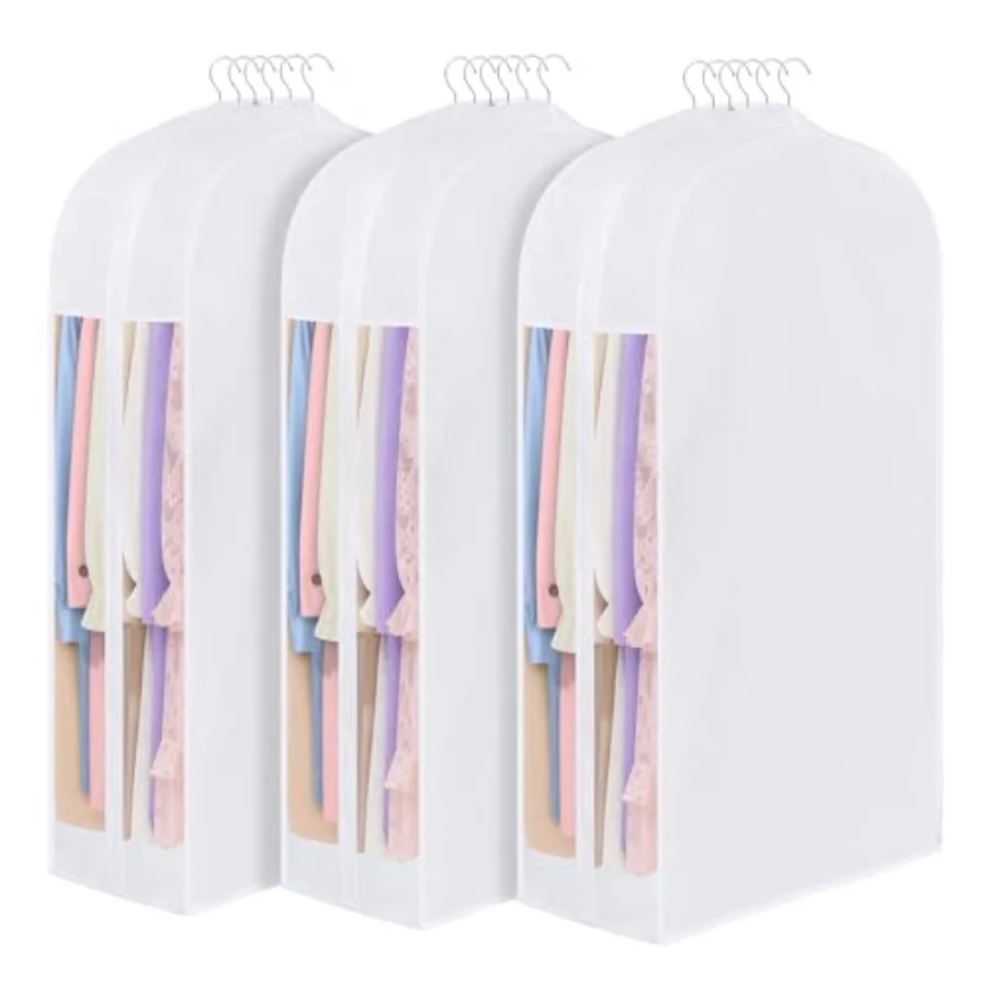 4" Premium Cotton Garment Bag for Hangg Clothes Breathable Suit Bags for Closet Storage with Extre Large 0" Gusseted and Clear
4" Premium Cotton Garment Bag for Hangg Clothes Breathable Suit Bags for Closet Storage with Extre Large 0" Gusseted and Clear
