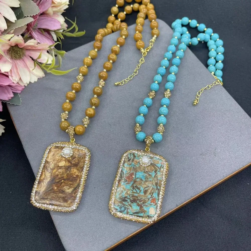 New Emperor turquoise women's necklace, personalized, fashionable, simple, luxurious, and exquisite jewelry for ladies
New Emperor turquoise women's necklace, personalized, fashionable, simple, luxurious, and exquisite jewelry for ladies