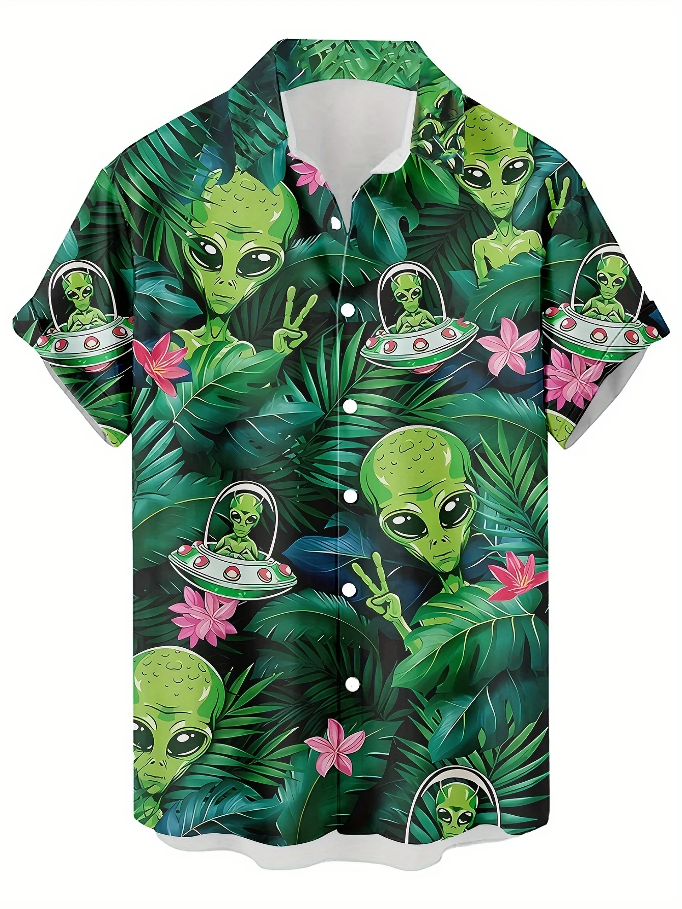 Funny Alien Pattern 3D Printed Summer Men's Shirt for Street Casual Hip-Hop Rock Hawaiian Style, Suitable for Daily Wear
Funny Alien Pattern 3D Printed Summer Men's Shirt for Street Casual Hip-Hop Rock Hawaiian Style, Suitable for Daily Wear