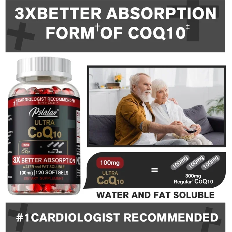 CoQ10 - Contains Vitamin E, Supports Heart Health, Promotes Energy Production, Efficient Absorption, and AntioxidantSupplementsS
CoQ10 - Contains Vitamin E, Supports Heart Health, Promotes Energy Production, Efficient Absorption, and AntioxidantSupplementsS