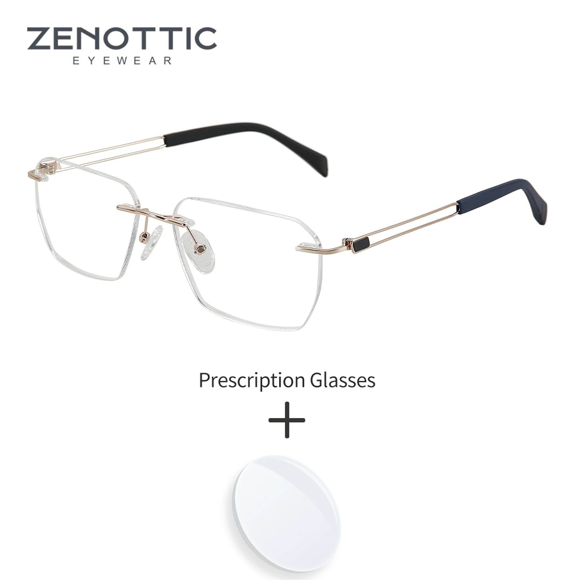 ZENOTTIC (M Size) Man Rimless Mental Minus Prescription Men Square Glasses Multifocal Myopia Men's Grade Glasses
ZENOTTIC (M Size) Man Rimless Mental Minus Prescription Men Square Glasses Multifocal Myopia Men's Grade Glasses
