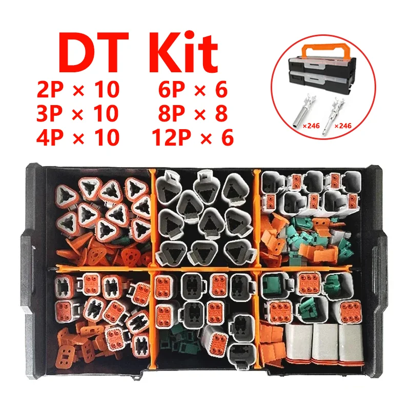 324/588pcs Deutsch DT Type Auto Waterproof Connector Kit Automotive Plug DT06-2/3/4/6/8/12S DT04-2/3/4/6/8/12P
324/588pcs Deutsch DT Type Auto Waterproof Connector Kit Automotive Plug DT06-2/3/4/6/8/12S DT04-2/3/4/6/8/12P