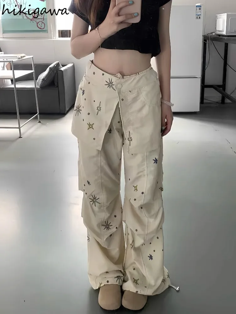 Chic Pantalon Femme Graffiti Stars Korean Women Wide Leg Pants High Waist Straight Casual Streetwear Trousers 2025 New Bottoms
Chic Pantalon Femme Graffiti Stars Korean Women Wide Leg Pants High Waist Straight Casual Streetwear Trousers 2025 New Bottoms