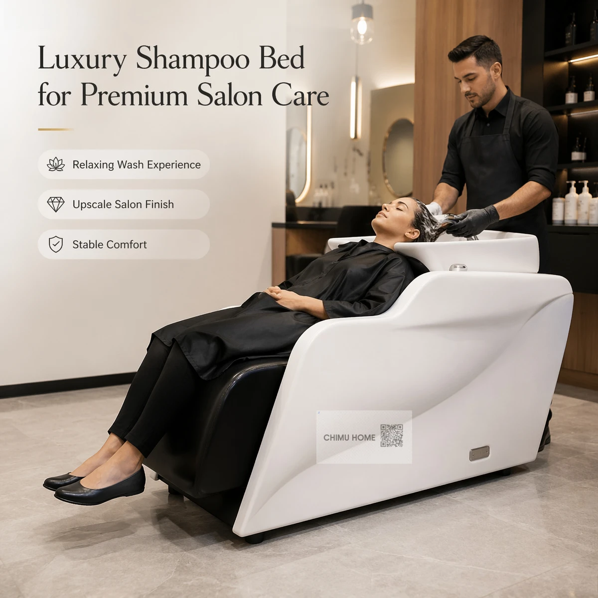 【CHIMU HOME】Automatic Electric Hair Shampoo Chair Water Therapy Massage Chair for Washing Use
【CHIMU HOME】Automatic Electric Hair Shampoo Chair Water Therapy Massage Chair for Washing Use
