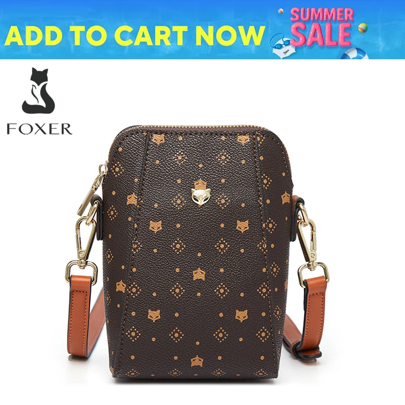 FOXER PVC Women's Cellphone Bag Vintage Crossbody Shoulder Bags New Design Girl's Phone Pocket Lady Mini Messenger Purse
FOXER PVC Women's Cellphone Bag Vintage Crossbody Shoulder Bags New Design Girl's Phone Pocket Lady Mini Messenger Purse