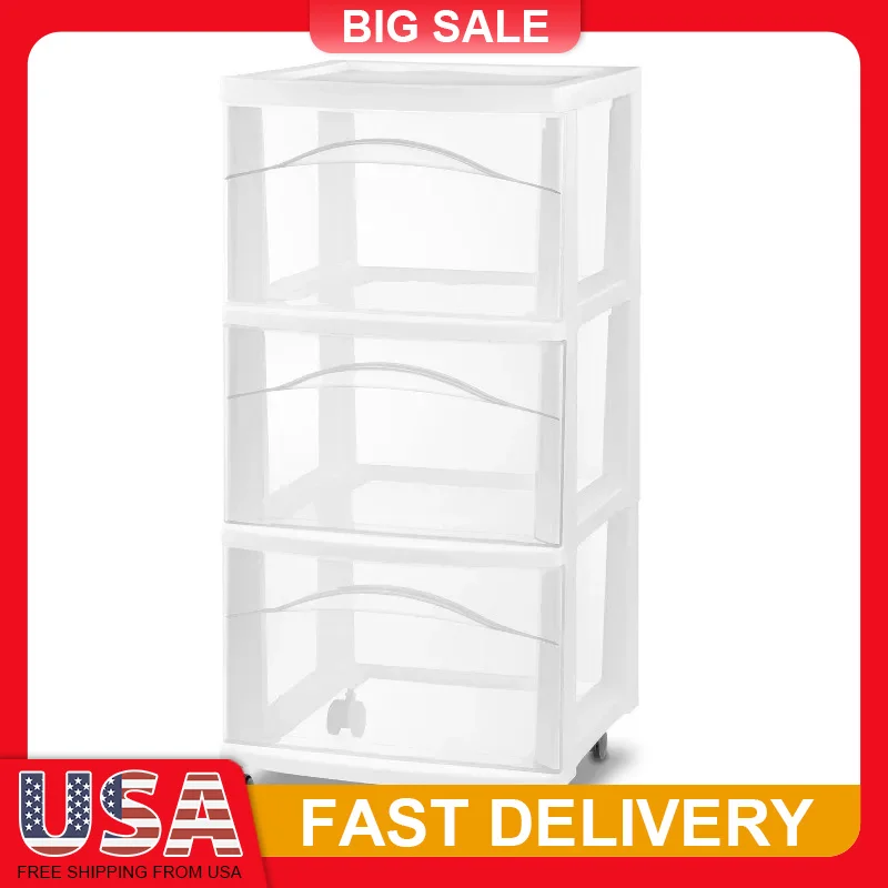 3 Drawer Plastic Storage Cart with Wheels Clear Drawers Portable Organizer for Home Office Bedroom Dorm White
3 Drawer Plastic Storage Cart with Wheels Clear Drawers Portable Organizer for Home Office Bedroom Dorm White