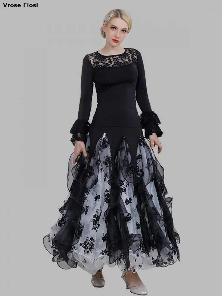 2005 Printed National Standard Dance Skirt New International Style Of Ballroom Dance Skirt For Women Waltz Performance Costume
2005 Printed National Standard Dance Skirt New International Style Of Ballroom Dance Skirt For Women Waltz Performance Costume