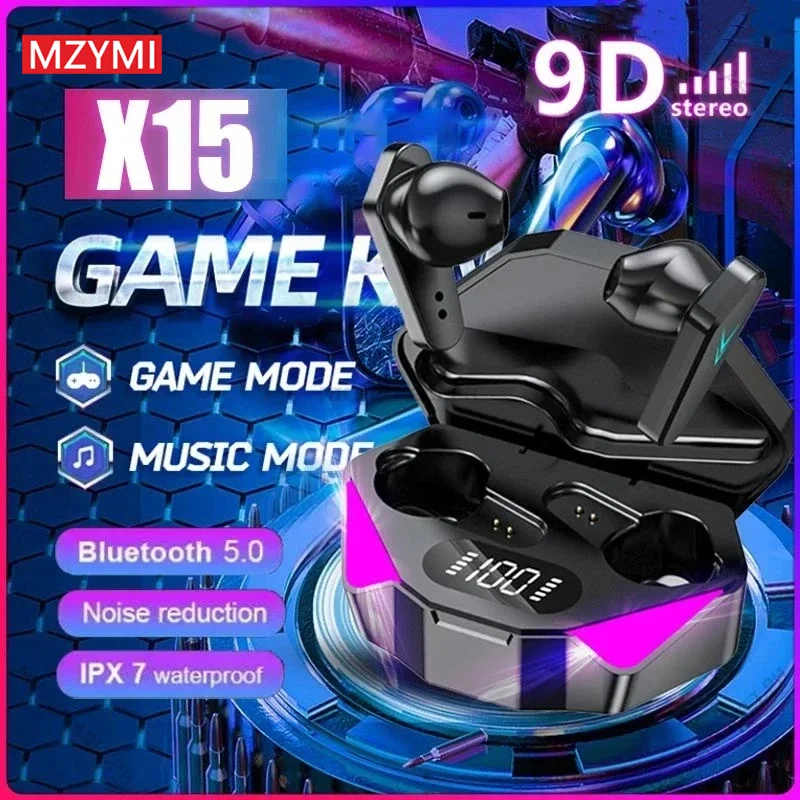 MZYMI X15 TWS Earphone Bluetooth Headphones HiFi Sound In Ear Earbuds 9D Sound Sport Gamer Headset Touch Control With Mic
MZYMI X15 TWS Earphone Bluetooth Headphones HiFi Sound In Ear Earbuds 9D Sound Sport Gamer Headset Touch Control With Mic