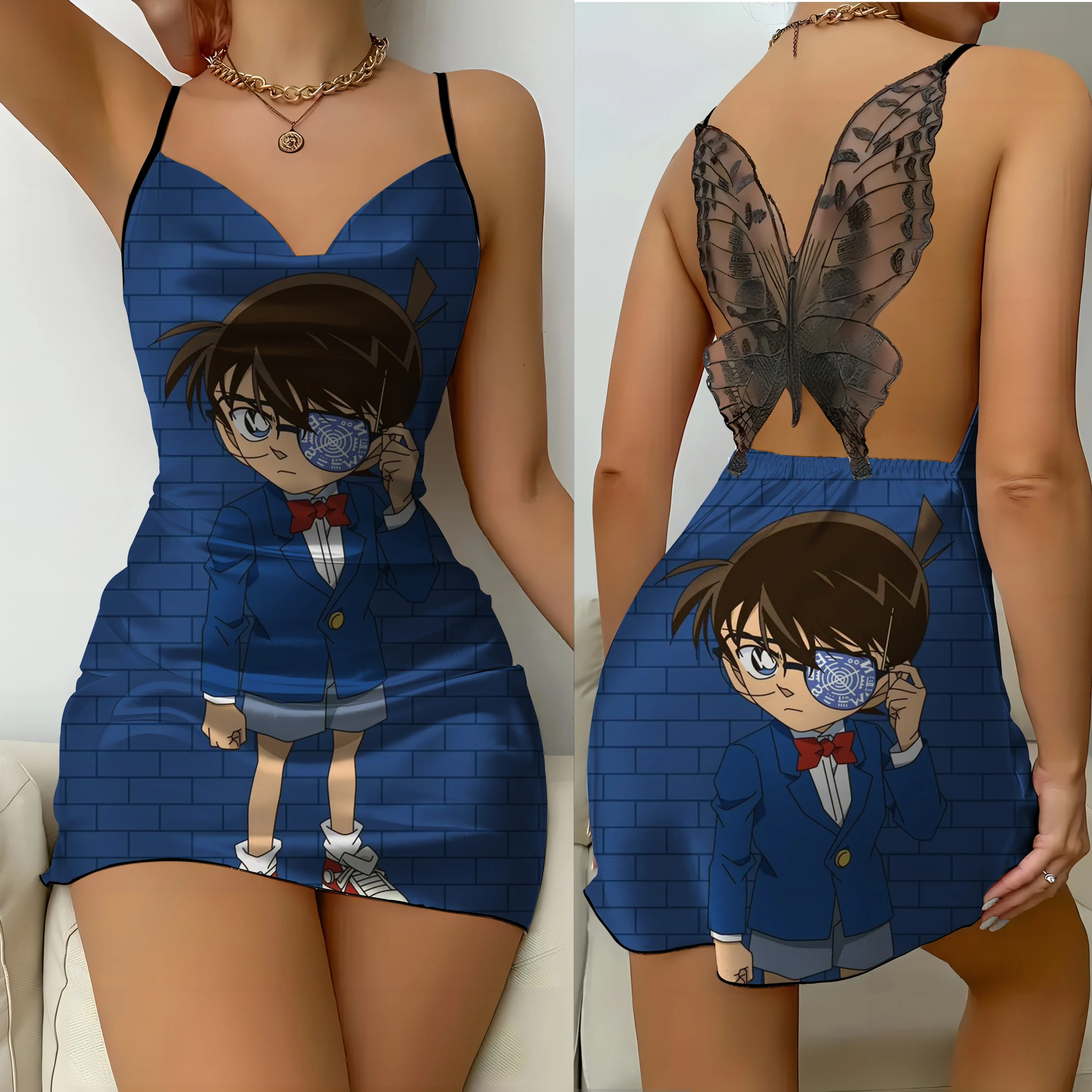 Home Dress Pajama Skirt Party Dresses Satin Surface Bow Knot Detective Conan Kudo Shinichi Womens Fashion Summer 2024 Mini Sexy
Home Dress Pajama Skirt Party Dresses Satin Surface Bow Knot Detective Conan Kudo Shinichi Womens Fashion Summer 2024 Mini Sexy