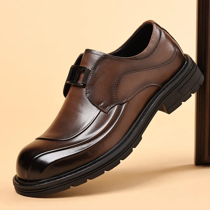 Genuine Leather Formal Shoes Men Platform Leather Shoes New Cowhide Business Men Shoes
Genuine Leather Formal Shoes Men Platform Leather Shoes New Cowhide Business Men Shoes