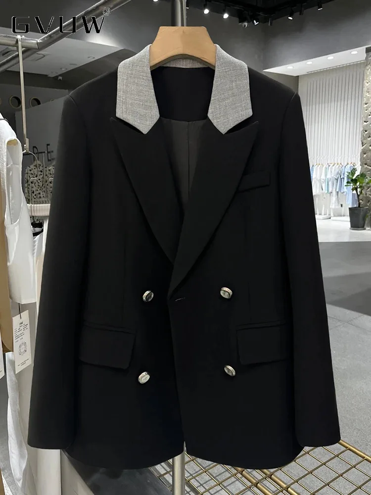 GVUW Color Block Blazer Coat Women Double Breasted Full Sleeve Full Sleeve Outwear New 2024 Elegant Lady Clothing 17G7656
GVUW Color Block Blazer Coat Women Double Breasted Full Sleeve Full Sleeve Outwear New 2024 Elegant Lady Clothing 17G7656