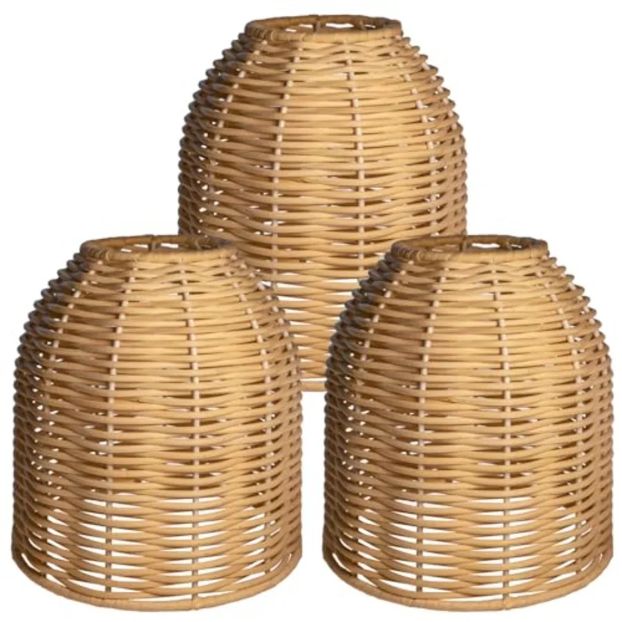 3PACK Coastal Dome Rattan Pendant Light Shades Set of 3 Woven Boho Lampshade for Floor Lamps Chandelier Wall Sconces Light Fixt
3PACK Coastal Dome Rattan Pendant Light Shades Set of 3 Woven Boho Lampshade for Floor Lamps Chandelier Wall Sconces Light Fixt