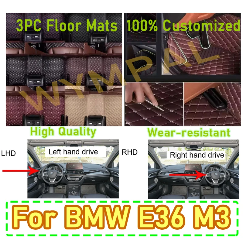 Роскошные автомобильные коврики на заказ для BMW E36 M3 1995 1996 1997 1998 1999 гг., автокожаные мужские и женские автомобильные коврики, полное автомобильное покрытие
Роскошные автомобильные коврики на заказ для BMW E36 M3 1995 1996 1997 1998 1999 гг., автокожаные мужские и женские автомобильные коврики, полное автомобильное покрытие