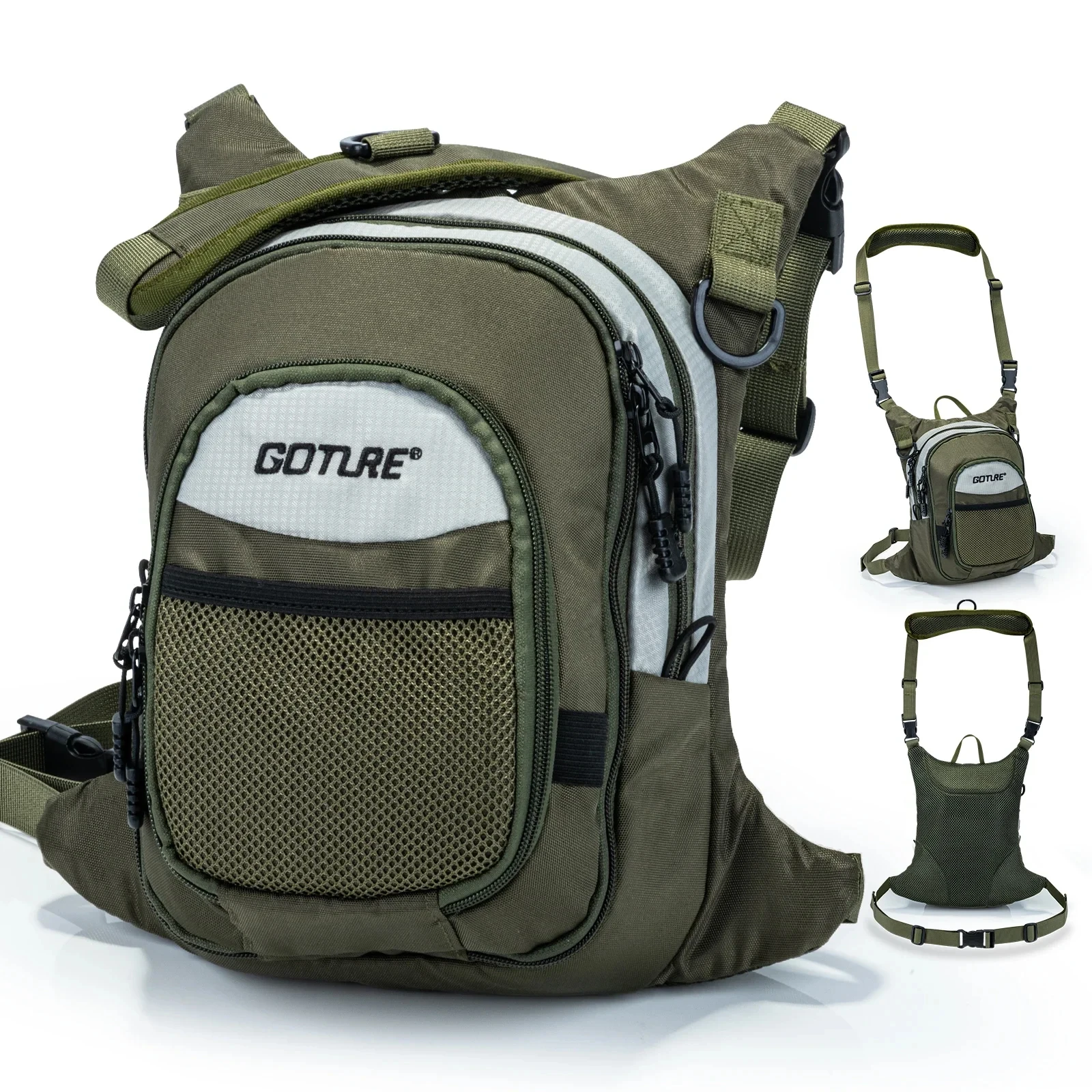 Goture Fly Fishing Bag Fishing Chest 100% Polyester Ultra Light Multiple Pockets Fishing Tool Accessory Bag Outdoor Sling Bags
Goture Fly Fishing Bag Fishing Chest 100% Polyester Ultra Light Multiple Pockets Fishing Tool Accessory Bag Outdoor Sling Bags