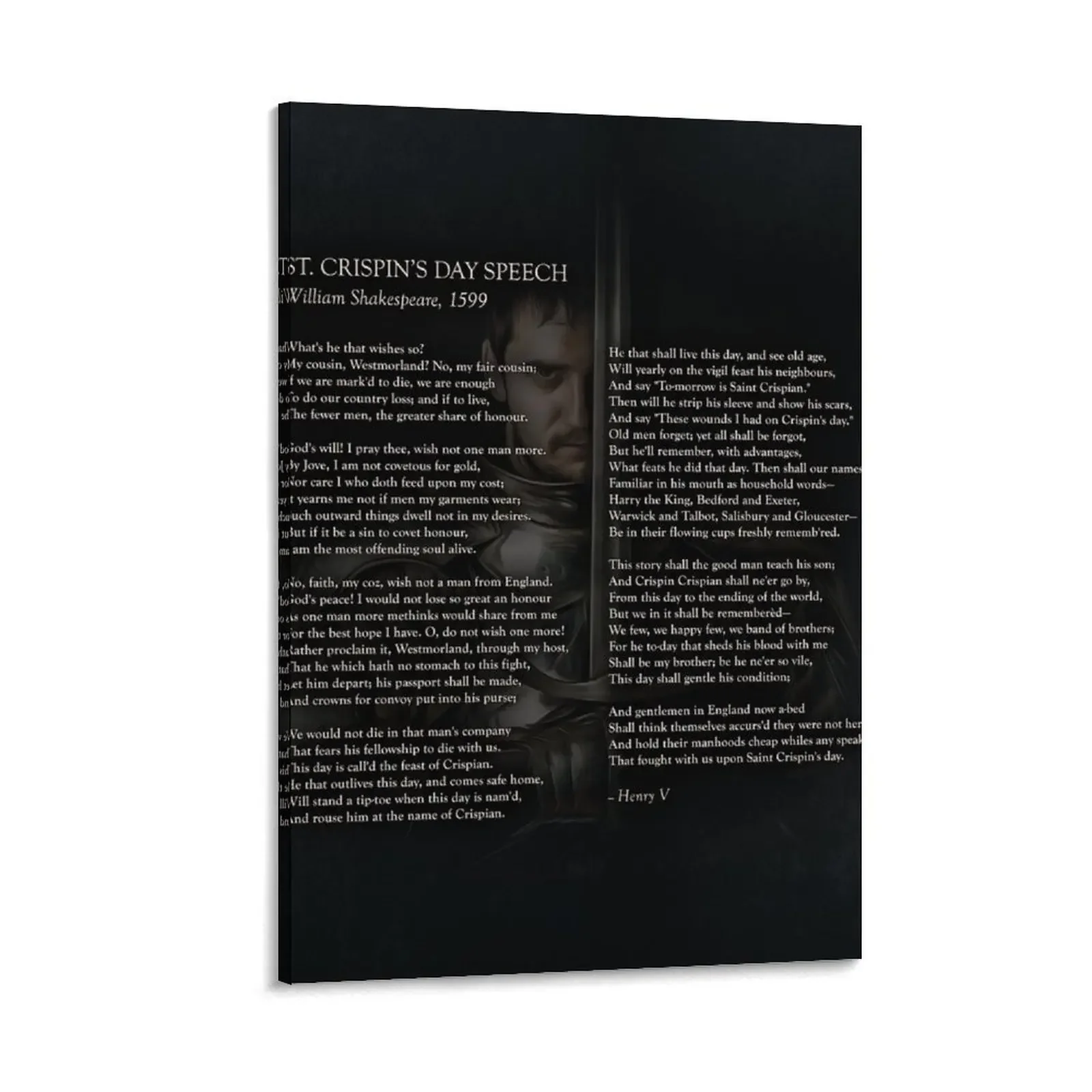 St. Crispin's Day Speech by Shakespeare Canvas Painting cute room decor luxury home decor poster aesthetic
St. Crispin's Day Speech by Shakespeare Canvas Painting cute room decor luxury home decor poster aesthetic