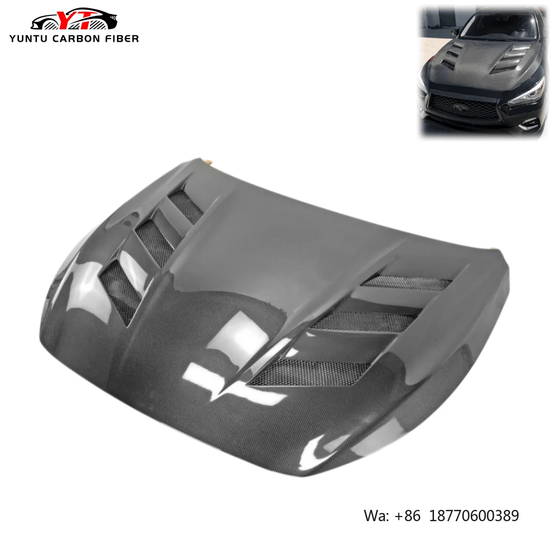 New YT Carbon Fiber Hood for Infiniti Q50 Q50L Q50S 2014-2023 V-Style with Vents Aggressive Look Black Bolt-On Installation
New YT Carbon Fiber Hood for Infiniti Q50 Q50L Q50S 2014-2023 V-Style with Vents Aggressive Look Black Bolt-On Installation