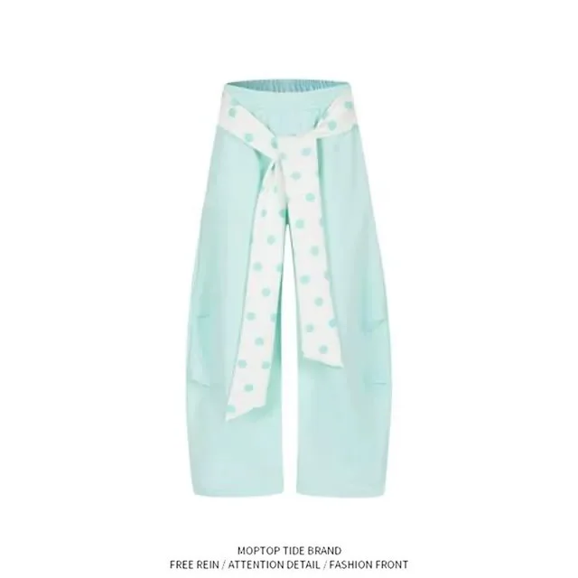 American Casual Wide Leg Pants Women's Summer New Retro Polka Dot Belt Loose Slimming Drapey Knife Long Pants Straight Leg
American Casual Wide Leg Pants Women's Summer New Retro Polka Dot Belt Loose Slimming Drapey Knife Long Pants Straight Leg
