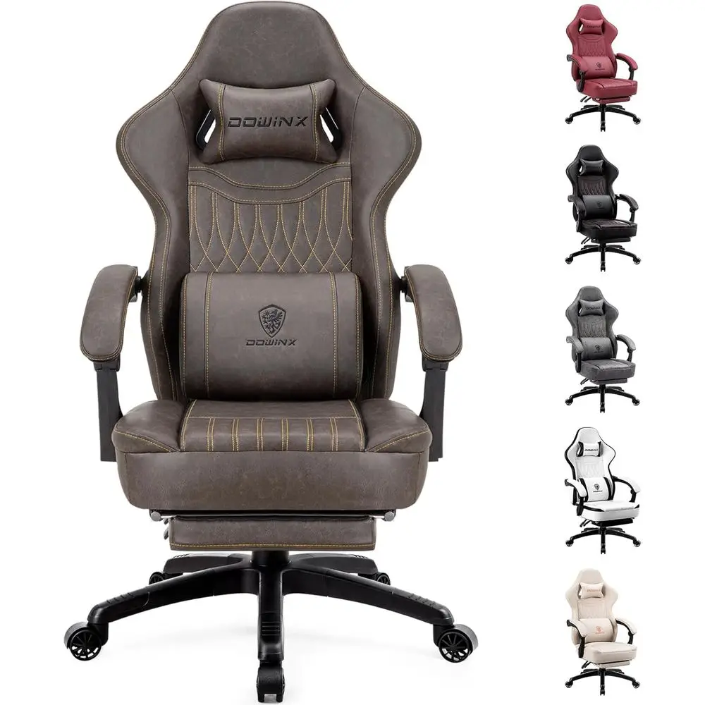 Ergonomic Reclining PU Leather Gaming Chair with Massage Lumbar Support for Big & Tall, Breathable and Comfortable for Adults &
Ergonomic Reclining PU Leather Gaming Chair with Massage Lumbar Support for Big & Tall, Breathable and Comfortable for Adults &